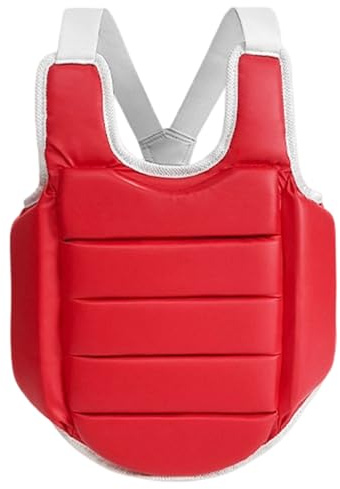 YROHGKPN Protezione regolabile per allenamento karate, flessibile, resistente al sudore, in poliuretano, per esercizi sparring, protezione del petto con elevata resistenza agli urti