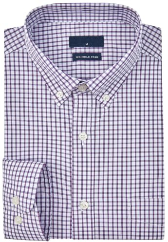 Meewasin Wrinkle Free Regular Fit Mens Button Down Shirts Long Sleeve Dress Shirts for Men