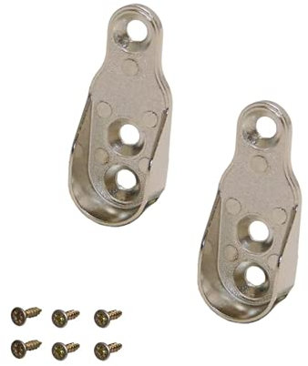 Kleiderstange Halterung Schrank Oval Schrankrohrlager für Schrankrohr 15 mm Kleiderstangen Halterung aus Metall (2)