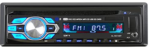 Autoradio Lettore MP3 1 Din 12V Autoradio con Bluetooth DVD CD Auto vivavoce Autoradio BT Audio Radio con telecomando senza fili