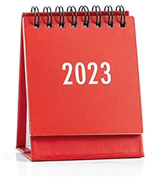 Mini Calendario da Tavolo 2023,Calendario tascabile 2023,Calendario Mensile Settimanale Portatile da agosto 2022 a dicembre 2023,Calendario piccolo con adesivi,Desk Calendar 2023