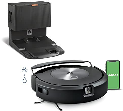 iRobot Roomba Combo j7+ Self-Emptying Robot Vacuum & Mop - Fully Retractable pad, Identifies & Avoids Obstacles, Smart Mapping, Alexa, Ideal for Pets