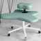 Kniestuhl Yoga-Schreibtischstuhl mit Gekreuzten Beinen, Weiche Lederne Bürostuhlsitzplätze, Armloser Meditationsstuhl mit Breitem Sitz, ADHS-Stuhl für Stundenlanges Sitzen (Color : Green)