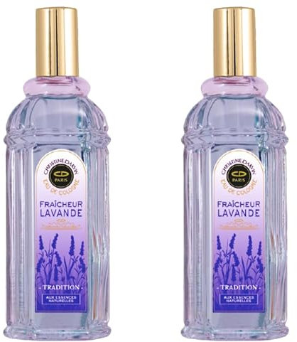 Eau de Cologne - Lavande - Christine Darvin- Hespéridé - Aromatique - Made in France - 97% d'ingrédients d'origine naturelle - Spray 250ml - Lot de 2