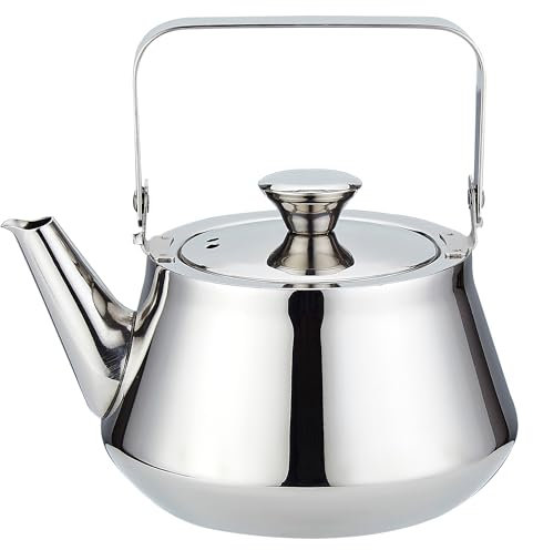 SANQIAHOME Théière en acier inoxydable de 1,2 l avec infuseur. Un style moderne et minimaliste