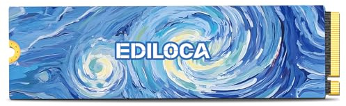 Ediloca SSD 2TB NVMe PCIe 5.0x4, Up to 14,000MB/s Read, 10,000MB/s Write, 2TB SSD with 2GB LPDDR4 DRAM & Dynamic SLC Cache, M.2 2280 3D TLC for Gaming/Video Editing/PC/Laptop (EN1400 Pro)