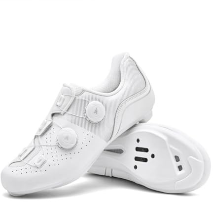 Hixingo Zapatilla de Ciclismo Hombre Mujere Zapatos Bicicleta de Carretera Montaña Exterior Compatibles SPD SPD-SL Look Delta Lock System, Zapatillas de MTB Ciclismo Unisex