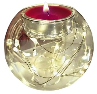Bougeoir vintage en boules de verre, verre translucide résistant à la chaleur, bougeoir flottant pour décoration de Noël, centre de mariage, décoration de fête à la maison