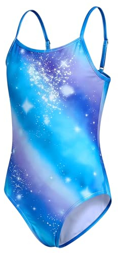 Baogaier Costume da Bagno Intero per Ragazze, Bambini Costume Intero con Spalline Regolabili Elasticizzato Asciugatura Rapida Costume da Nuoto Abbigliamento da Bagno 11-12 Anni, Blu