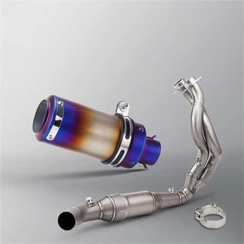 Straight Pipe Full Exhaust Motorcycle Front Center Muffler Connection For Kawasaki ER6N For Versys 650 Z650 For Ninja 650 2023-2025