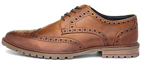 Red Level Cruise Mens Tan Leather Brogue Shoe