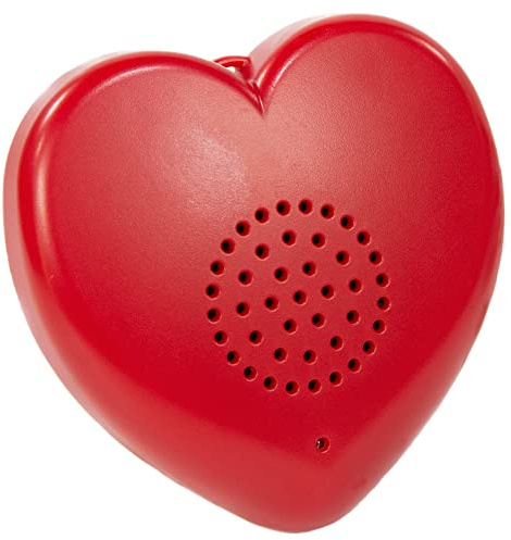 Prodotti parlanti, pulsante audio registrabile Talking Heart Voice, 2 minuti. Crea il tuo orsetto della memoria personalizzato,il peluche parlante o il ricordo del battito cardiaco del bambino (rosso)
