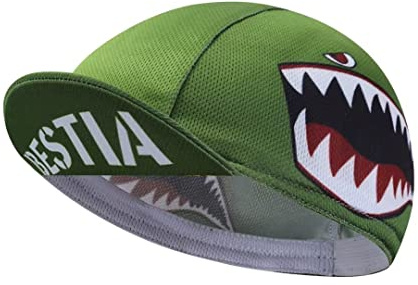 Bikingbros - Cappellino divertente per ciclismo - Cappello da ciclismo in poliestere a calotta - Sottocasco - Fodera per casco da ciclismo a disegno cartoon, traspirante e assorbimento del sudore, D6