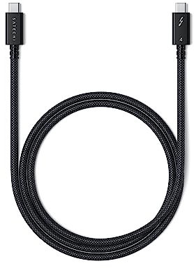 SATECHI USB-C Thunderbolt 4 Kabel (1 m), 8K@60Hz Display, 40Gb/s Übertragung, PD 240W, PCIe, kompatibel mit Thunderbolt 4/3, USB4, USB-C, für MacBook Pro, Hubs, Dockingstationen & mehr