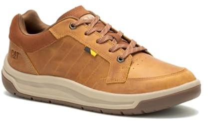 CAT Footwear, APA Cush Schuhe für Herren, hergestellt aus vollnarbigem Rindsleder, strapazierfähiges, gepolstertes Schaumstoff-Fußbett, recyceltes Innenfutter, flexibel für täglichen Halt, Algorithmus