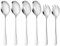 Lot de 6 cuillères de service, cuillères à salade, passoire de service, cuillères de cuisine en acier inoxydable, ustensiles de cuisine