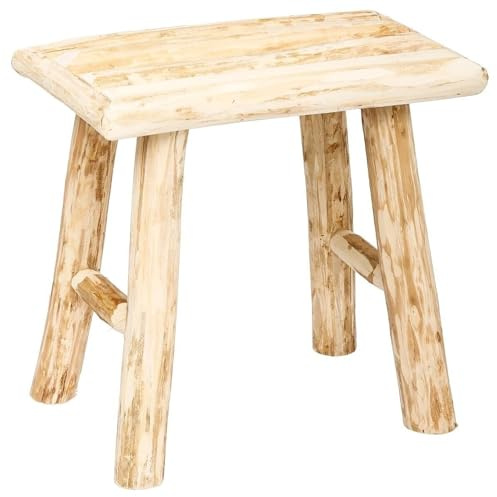 Taburete en Madera de álamo, Beige, 32 Alto
