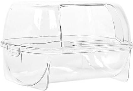 zwxqe Hamster-Sand-Badebox, klarer Sandbad, Duschraum, Kleintier-Lebensraum-Dekor, Grabsandbehälter, Hamster-Badebox, Rennmaus, Sandbadebox, Kleintierduschraum