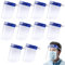 Doukesh Gesichtsschutz Face Shield mit Angenehmem Dank Polsterung Schutzvisier Gesichtsschutzschild Gesichtsschild Transparent Schutzschilde aus PET Gesichtschutz Staubdichte Anti Fog (M, stück, 10)