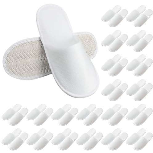 PORFOYO 20 Stück Hotelslipper, Gästehausschuhe Set, 5mm Universalgröße, Hausschuhe Hotel Badeschlappen Für Hotel Salon Spa Zuhause Damen Herren
