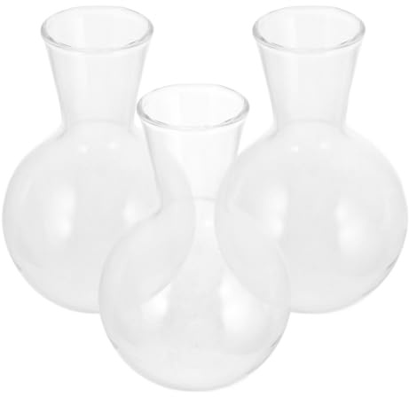 ULTECHNOVO 3 jarrones colgantes de vidrio para ramos de flores jarrones transparentes para decorar macetas decorativas de pared jarrones de flores transparentes para colgar para interiores