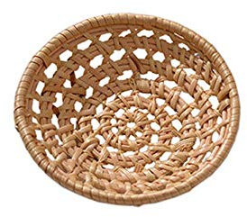 Paniers à pain ronds rectangulaires en rotin, fabriqués à la main, bols de rangement tissés à la main, plateau de service pour table de cuisine, décoration d'intérieur (rond L)