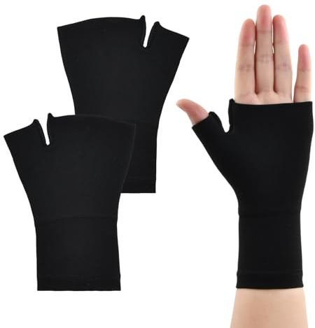 Ziyonix 2 Pezzi Guantes de Compresión para Artritis, Tutore Polso Traspirante e Regolabile Elastico Compressione Supporto Polso e Pollice per Artrite Tendinite Distorsione Tunnel Carpale (L)