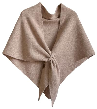 Rainway Écharpe de couleur unie pour femme, foulard triangulaire, poncho générique, châle pashmina tricoté, écharpe en cachemire pour femme hiver chaud, manteau cardigan