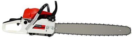 BAOCHADA Motosierra de gasolina profesional de 71 cc, 3,9 kW, longitud de corte de 28 pulgadas, antivibración, incluye guantes y gafas de protección, para bosque, jardín y leña (22 pulgadas)