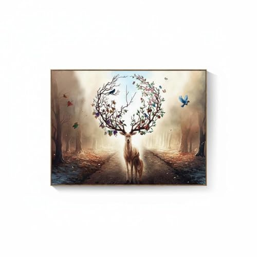 FytStycale Coffret Électrique Panneau de Distribution Couvre Compteur Coffret Électrique Tableau Basculant en Toile Huile avec, 50 40cm Couvre 38 30cm, B-Cerf Mère Et Enfant
