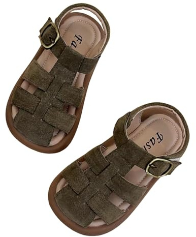 Sandali da bambina con punta chiusa per bambini, scarpe estive da passeggio traspiranti, per sport all'aria aperta, spiaggia, escursionismo, calzature casual per percorsi scolastici, viaggi di vacanza