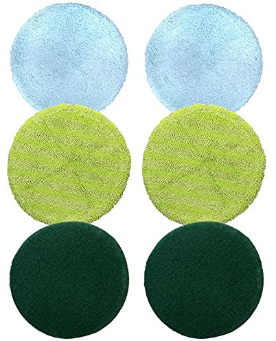 BulbHead 15405 Heads-2 Microfiber Floor Mop Scrubber, 2 Polishing, Replacement Pads