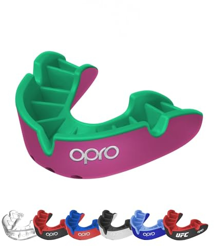 OPRO Silver Level Mouthguard Essential Fit – Gum Shield Adult and Kids – OPRO Mouth Guard Boxing and MMA, Easy Self-Fit Gum Shield Rugby and Hockey – Superior Protection with Dental Warranty