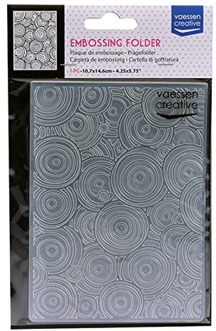 Vaessen Creative Präglingsmapp, cirklar 14,5 x 10,8 x 0,5 cm, 1 enhet, för födelsedag, födelse, julkort och pappershantverk