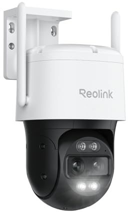 REOLINK 4K Wired WiFi Outdoor Security Camera, 8MP Dual Lens, 360 PTZ Camera, Auto Tracking, 2.4/5GHz Wi-Fi Smart Person/Vehicle/Animal Detection, 6X Hybrid Zoom, Color Night Vision, TrackMix WiFi