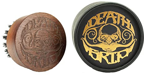 Beard Brush & Round Mustache Comb for Men Small Boar by Death Grip