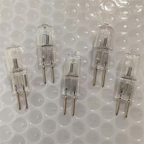 WYLIELAMSH 5 Stück 12V 20W G5.3 35W 50W Halogenlicht 12V G5.3 75W 100W G5.3 12V Warmer Glühbirnensockel Klare Halogen eingesetzte Kristalllampe 75W