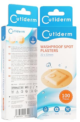 Cutiderm Kleine, runde Pflaster, 22 x 22 mm, 100 Stück pro Box