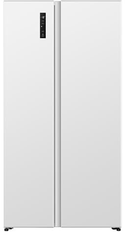 Hisense RS3P538NEWE - Frigorífico Americano Side By Side, Class E, 527 L, Alto178.6 cm x Ancho 91 cm, Color Blanco, Kitchen Fit, Ventilación Inferior, Apertura de Puerta 90 grados, Multi Air Flow