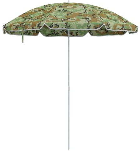 vidaXL Sombrilla de jardín 240 cm Poliéster 170T Camuflaje