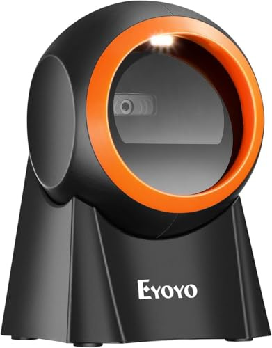 Scanner de Codes-Barres 1D/2D Mains Libres Eyoyo, Lecteur de Codes-Barres QR, Plateforme de numérisation d'écran pour entrepôt, supermarché, Magasin de détail, système de Point de Vente de librairie