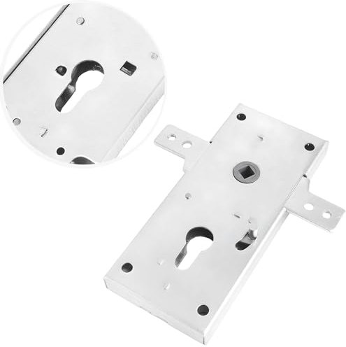 Kit de serrure de porte de garage - Serrure à larder horizontale sans barres de verrouillage - Résistant aux intempéries et galvanisé - Pour porte basculante et porte sectionnelle - Kit de rénovation