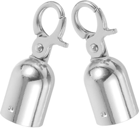 Abaodam 1 Ensemble Butée de fin de corde de corde embouts en fil métallique mousqueton d'extrémité de corde fin de bouchon de cordon embouts de cordon Acier inoxydable