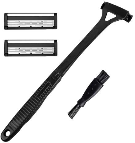 Rückenrasierer - 10,80 Zoll Rückenrasierer Haarentferner Rasierer - ABS & Edelstahl Ergonomischer Langgriff Trimmer für Körperhaare Trimmen & Rasieren