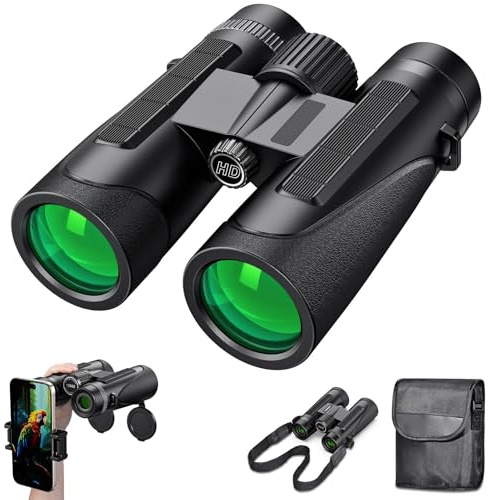 Homavit Binocolo 12 x 50, Binocolo Professionale per Adulti, Prismi BaK4 e Lente FMC, Binocoli potenti, per Bird Watching, Arrampicata, Viaggi, Giochi, Concerti