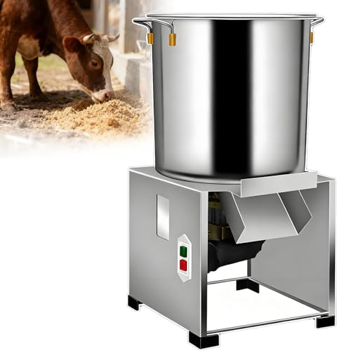 Procesador de alimentos comercial,puerto de alimentación grande,picador de verduras eléctrico comercial,rendimiento de 50 a 120kg/h,con 4 cuchillas para procesamiento de alimento para aves 220V-1000W