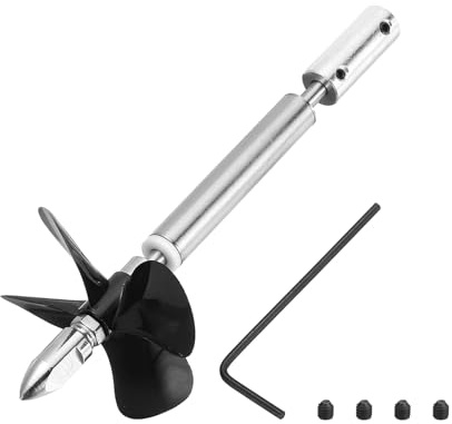 QUARKZMAN Albero Trasmissione Con Elica E Giunto Per Kit Di Assemblaggio Accoppiatore Per Barche RC Albero L100mm Manicotto L50mm Elica A Quattro Pale D55mm Adatto Per Albero Motore Da 2 Mm