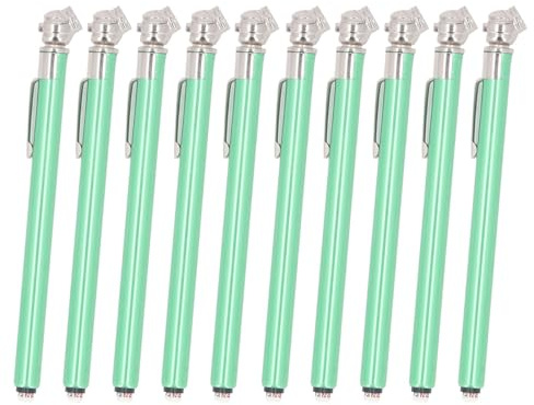 Sxhlseller Medidor de Presión de Neumáticos de Lápiz Lectura de 4 Lados de Alta Precisión para Automóviles, Camiones, Bicicletas Aleación de Zinc Duradera Material ABS de Acero Inoxidable 10 Piezas