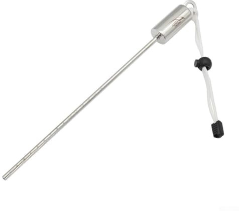 Zilimontt Aldaba de botella de acero inoxidable para comunicación subacuática y señalización de amigos, grifo de buceo de grado 316, 12.4 x 1 pulgadas, (A)