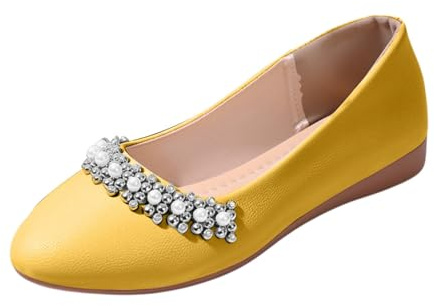 Generiska dammockasiner slip-on ballerina skor med pärlor eleganta traditionella skor brudskor platta bekväma sommarskor lätta avslappnade mjuk sula bröllop loaferskor fritidsskor